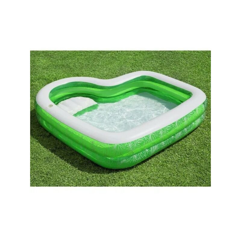 Piscina Familiar Hinchable Con Asiento Tropical Paradise 231X231X51 Cm 54336
