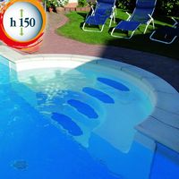 Piscina Interrata 700x400x150 Cm Con Scala Romana Blu