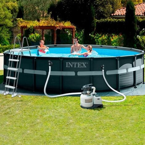  Juego de piscina Intex marco de metal, 10 pies x 30 pulgadas :  Patio, Césped y Jardín