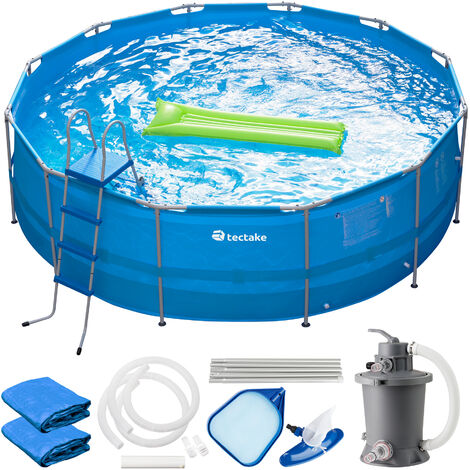 Piscina Merina - piscina portátil, piscina infantil desmontable, piscina tubular con filtro - azul