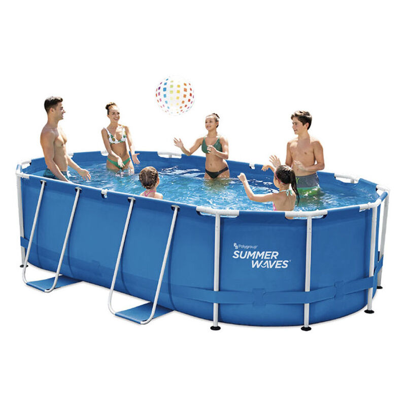 Piscina Oval Tubular 300X200X84 C/Depuradora 3.403 L