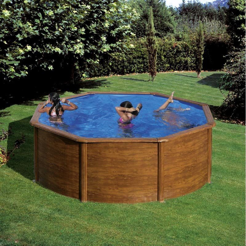 Gre - Piscina Redonda Madera - 350X120Cm