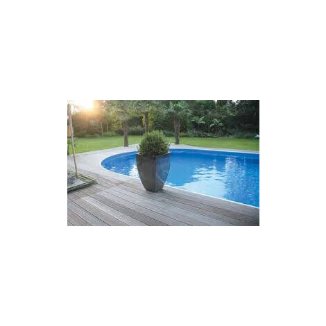 Piscina ovale interrata in acciaio 1,20 x 7 x 3,50 m AQUALUX - 31m3 - WM243