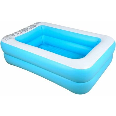Piscina para niños y adultos, piscina inflable para niños, piscina inflable de tamaño completo para niños a partir de 3 años, suelo, jardín, patio trasero, al aire libre (128 cm x 85 cm x 45 cm)