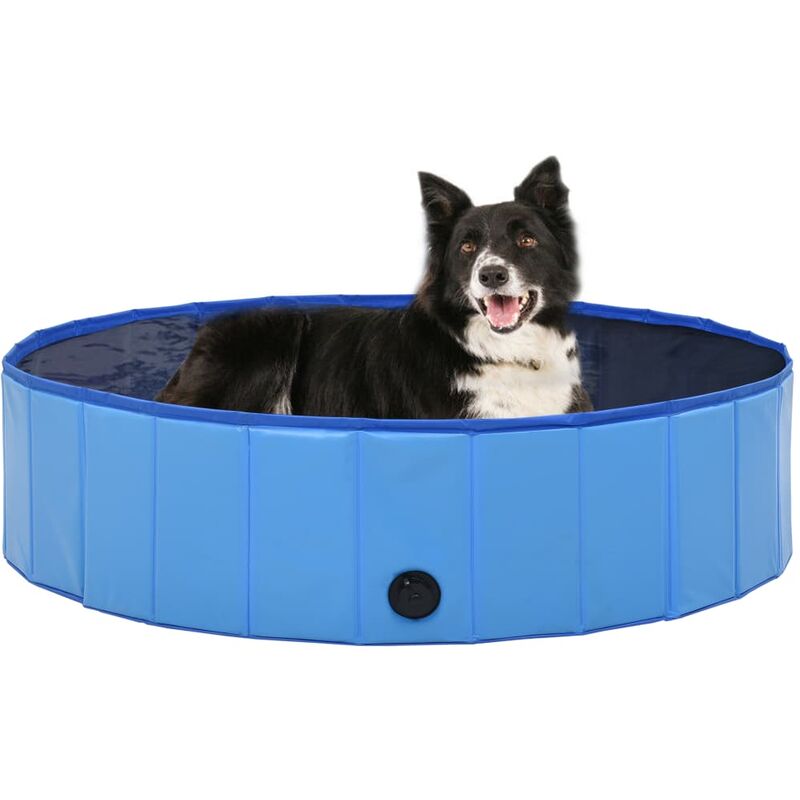 

Piscina para perros plegable PVC azul 120x30 cm