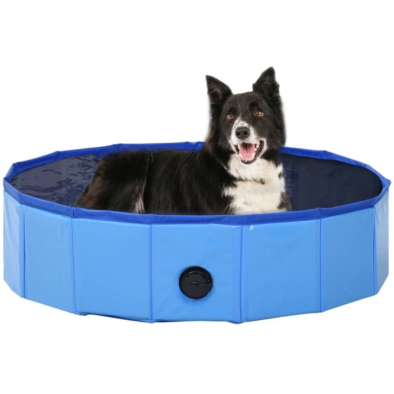 

Piscina para perros plegable PVC azul 80x20 cm