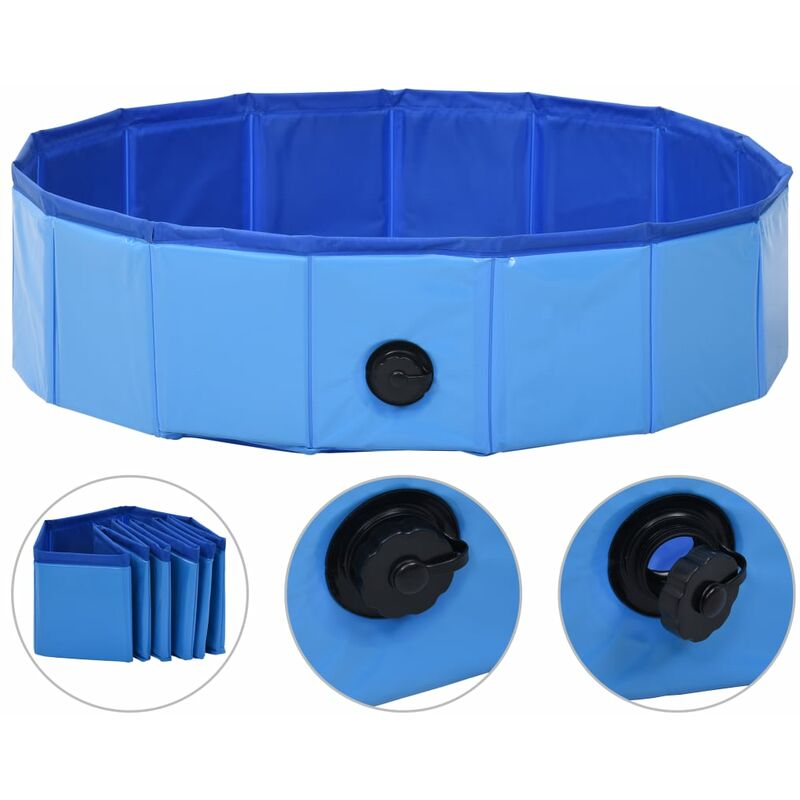 

Piscina para perros plegable PVC azul 80x20 cm - Vidaxl