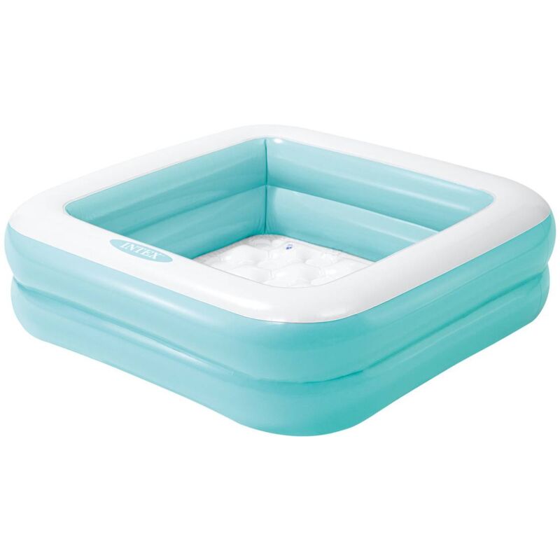 Intex - Piscina per bambini quadrata imbottita - Blu