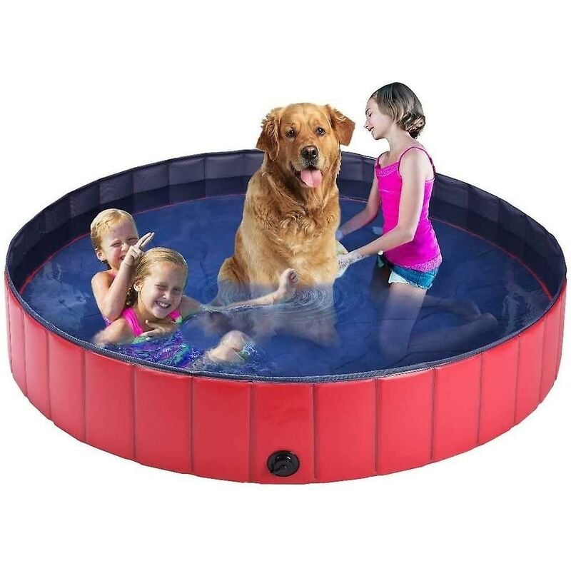 Piscina per cani Fodable Piscina per animali domestici Piscina per bambini Piscina d'acqua a tenuta stagna per esterni