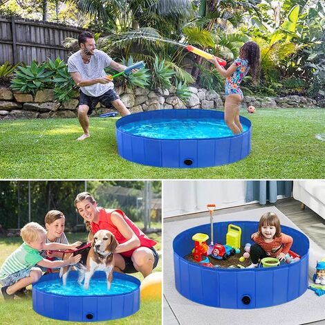 Piscina plegable antideslizante para perros y mascotas, piscina portátil de PVC, de plástico,Federación Rusa