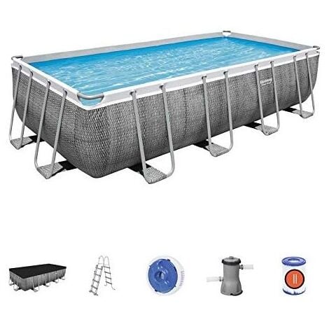 BESTWAY PISCINA POWER STEEL RATTAN 488X244X122 - BEST WAY