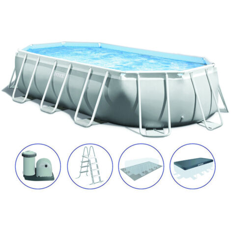 Piscina prism frame ovale c/tel. portante c/pompa cm.503x274x122h. - capacità lt.13365 - peso kg.112,1 (26796)