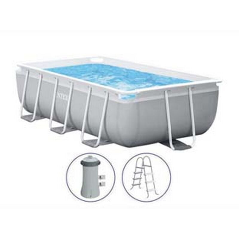 Image of Piscina 'prism frame' rettang. con tel.portante con pompa CM.300X175X80H. - capacit LT.3539 - peso KG.48,3 (26784) cod013