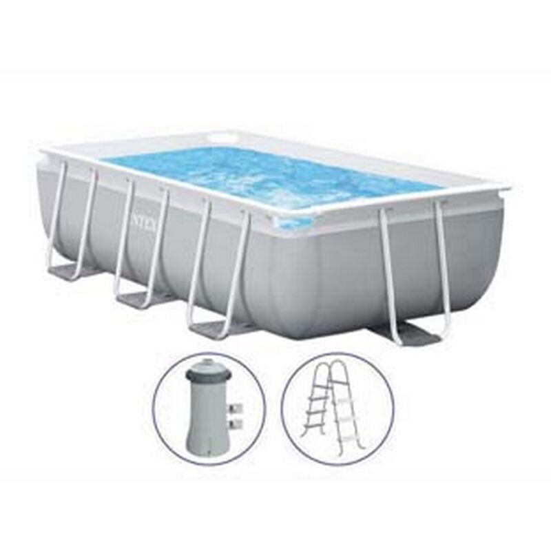 1pz Piscina "prism Frame" Rettang. Tel.portante Pompa Cm.300x175x80h