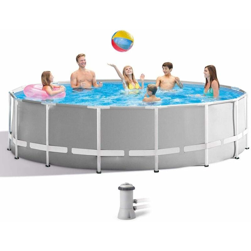 Intex - piscina 'prism frame' rotonda c/telaio portante c/pompa CM.457X122H.