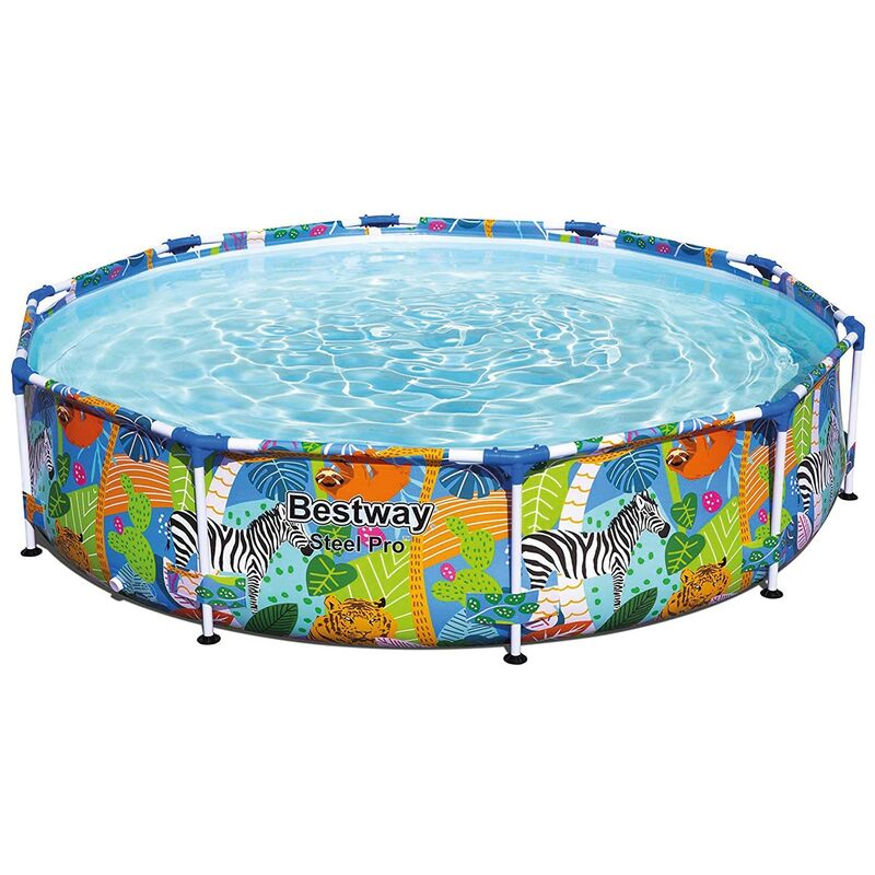 

Piscina redonda animales estructura metalica Ø274x66cm estampado animal ideal niños 3221 litros