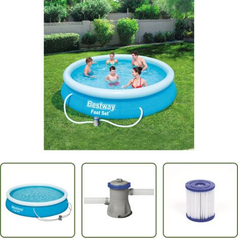 Piscina redonda - Bestway Conjunto de piscina Fast Set 366x76 cm 57274