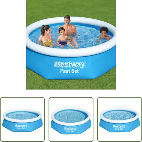 Piscina redonda - Bestway Fast Set Piscina hinchable redonda 244x61 cm 57265
