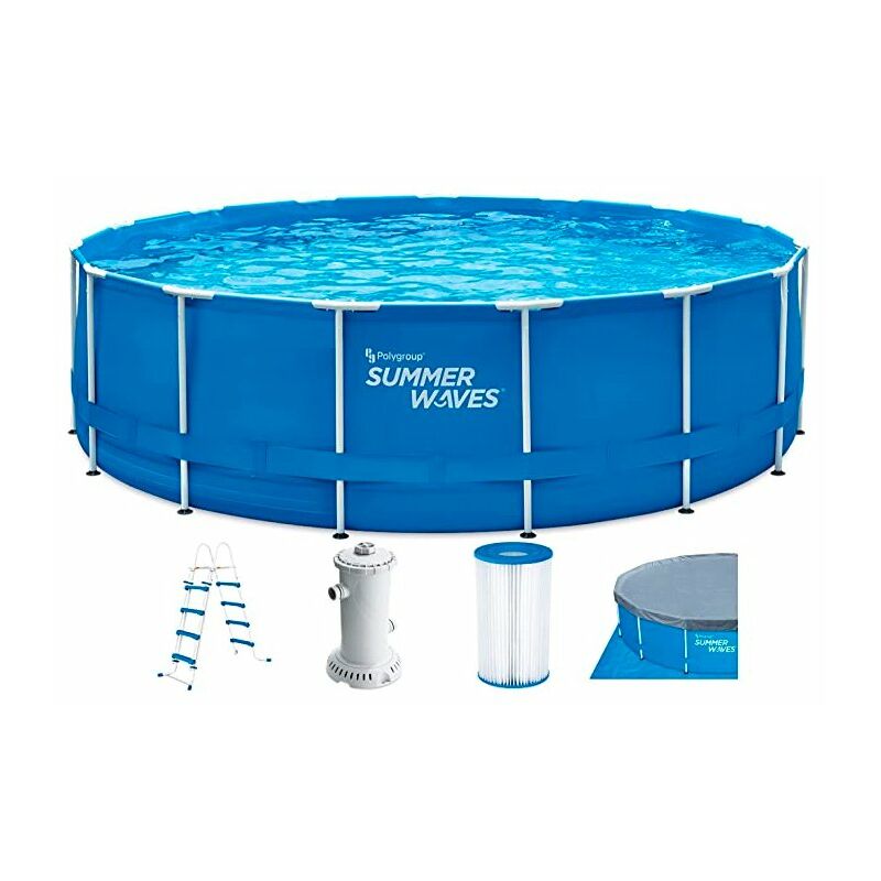 

Piscina redonda tubular con depuradora Summer Waves Medidas 457X122CM