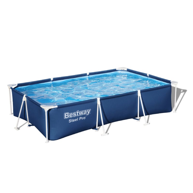 Image of Capaldo - Piscina Fuori Terra Rettangolare Steel Pro 300x201x66 cm Capacitá per 3.000 Litri Colore Blu