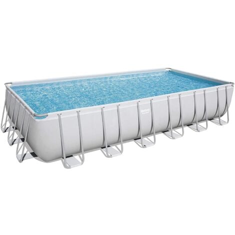 Piscina Rettangolare Fuori Terra con Telaio Portante Bestway POWER STEEL 732X366X132 Cm