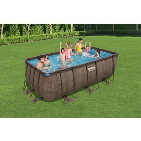 BESTWAY PISCINA RETTANGOLARE FUORI TERRA ''RATTAN'' 412X201