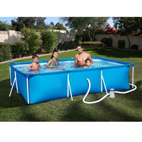 Piscina Rigida Fuori Terra Rettangolare Pro Frame 300x201x66h Cm Bestway 56411