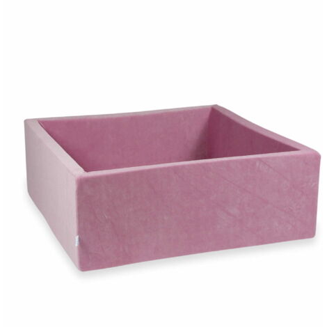 Piscina seca 110x110x40cm Terciopelo Suave Rosa sin bolas