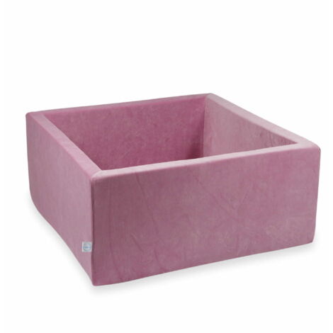 Piscina seca 90x90x40cm Terciopelo Suave Rosa sin bolas