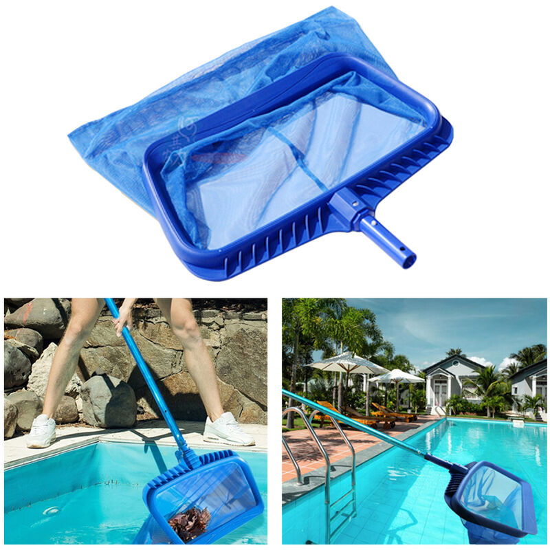 

Piscina Skimmer neto, utiles de limpieza para trabajo pesado de la hoja Rake, malla fina superficial profunda neto de agua bolsa colectora, lago