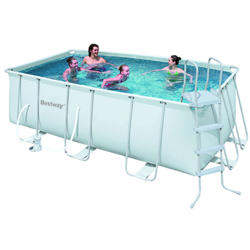 Piscina Sobre El Suelo Con Estructura De Acero Rectangular