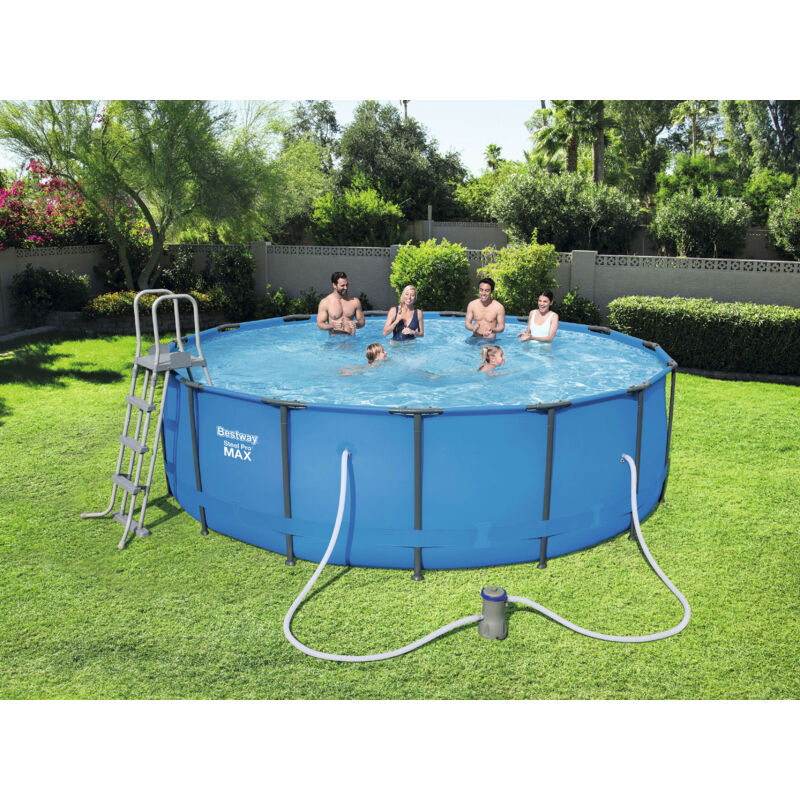 Piscina Pvc Circular 457X122Cm Cartucho 16015Lt Steel Pro Fp