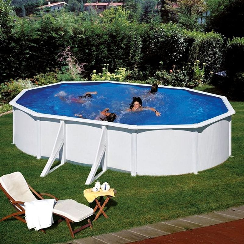Gre - Piscina Ovalada De Acero Fidji 610X375X120Cm