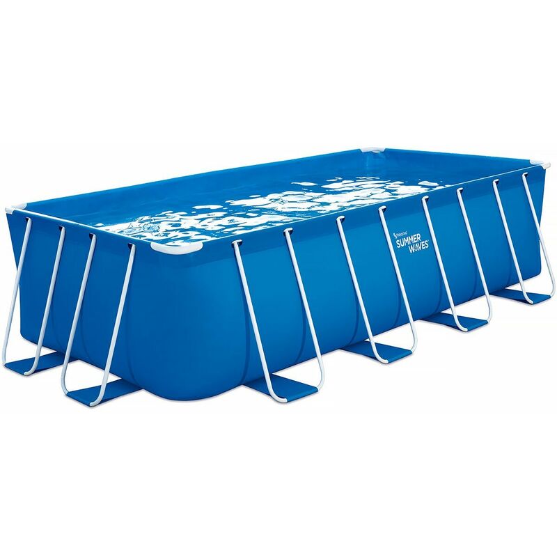 

Piscina tubular rectangular gris -4,88 x 2,44 x 1,22 m-Sin filtración