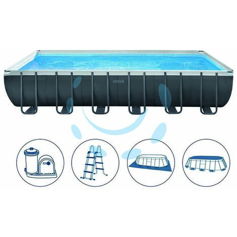 PISCINA ULTRA FRAME RETTANGOLARE CON TELAIO PORTANTE CM.732x366x132H. INTEX 26364