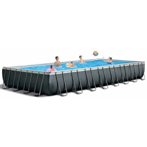 Piscina Ultra XTR Frame rettangolare Intex 26378 pompa combo cm 975 x 488 x 132