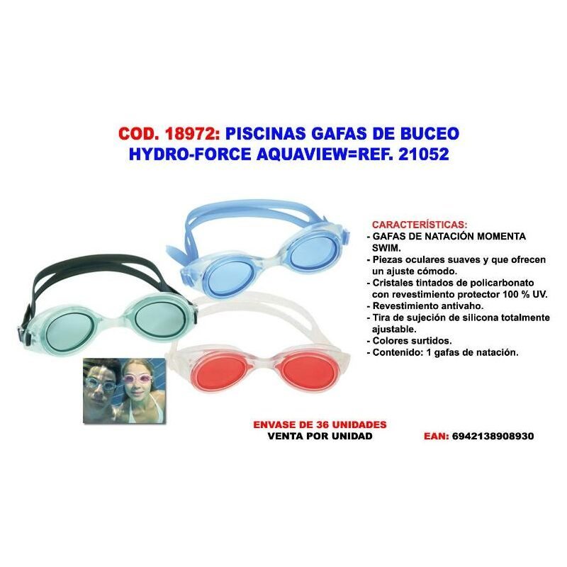 

piscinas gafas de buceo hydro-force aquaview 21052 - Mibricotienda