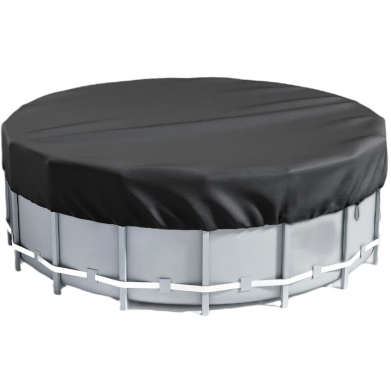 Piscine 366, 210 D Bache A Bulle Piscine, Et Piscines Hors Sol, Bache De Protection RéSistantes à La PoussièRe avec Cordons De Serrage Et Piquets De