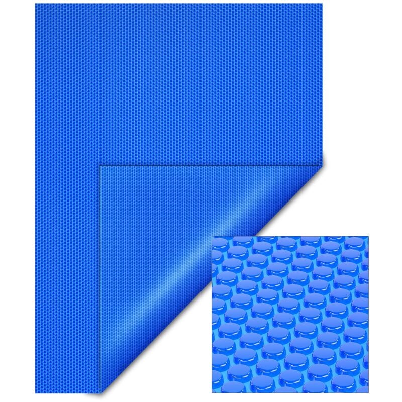 Xpotool - Wiltec Bâche à bulles solaire rectangulaire pour piscine, 4 x 6 m, 400 µ, en pe, couleur bleue, couverture piscine, chauffage piscine