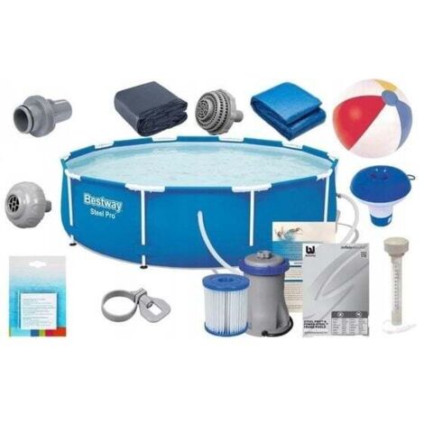 Piscine à cadre pro acier Bestway 366 x 76 - ensemble complet