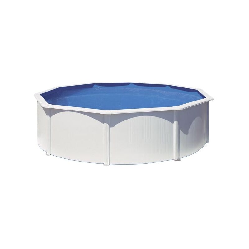 GRE - Pools Piscine ronde acier Ø3,20m x h: 1,22m - Gris anthracite - Filtration à sable