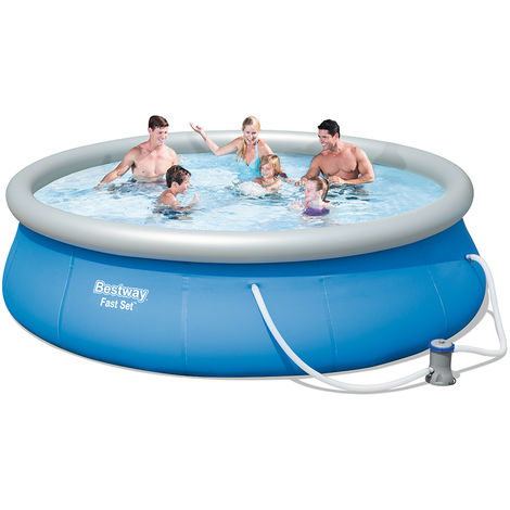 Bestway Piscine Hors Sol Gonflable Autoportante 396x84cm Pompe