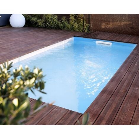 Piscine bois Ubbink SUNWATER rectangulaire 300x555x140cm liner beige