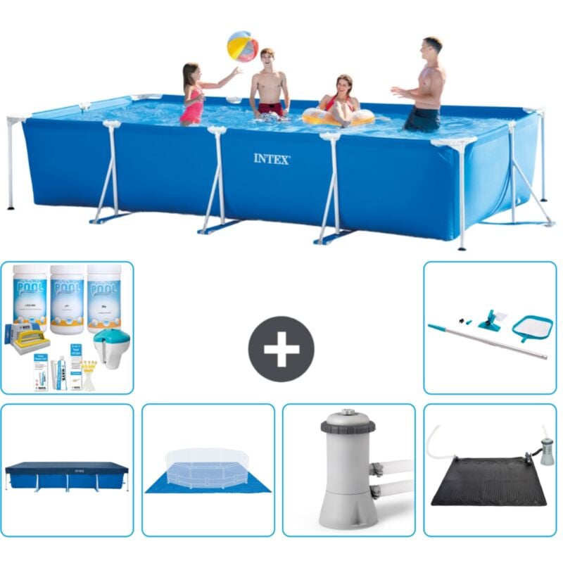 Intex - Piscine Cadre Rectangulaire 450 x 220 x 84 cm - Bleue - Incluse Accessoire CB97