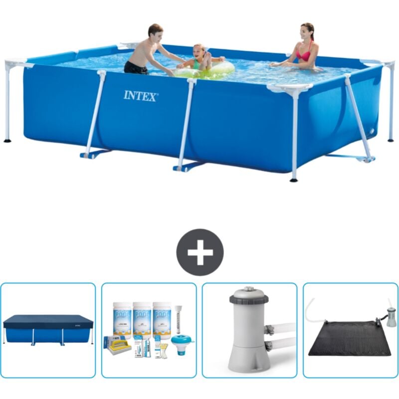 Intex - Piscine Cadre Rectangulaire 300 x 200 x 75 cm - Bleue - Incluse Accessoire CB4