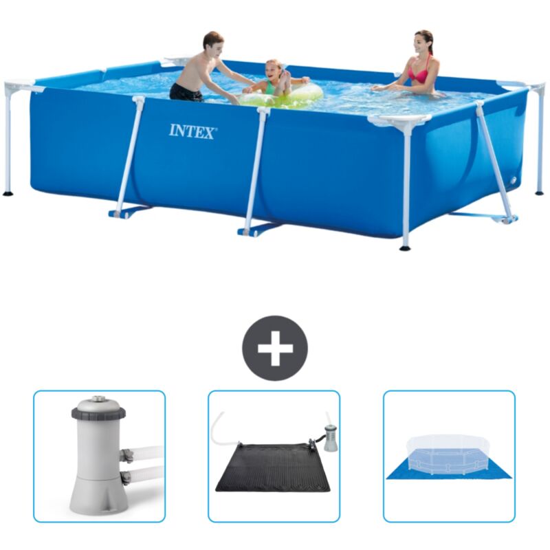 Intex - Piscine Cadre Rectangulaire 300 x 200 x 75 cm - Bleue - Incluse Accessoire CB79