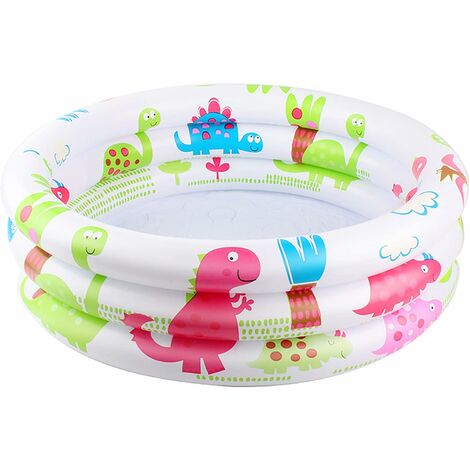 Piscine Enfant, Piscine Gonflable Ronde,Pataugeoire Gonflable, Piscinette Pataugeoire, Piscine Bebe Gonflable Piscine Intérieure et Extérieure Pataugeoire Jouets, Animé Dinosaure 90 x 20 cm MINKUROW