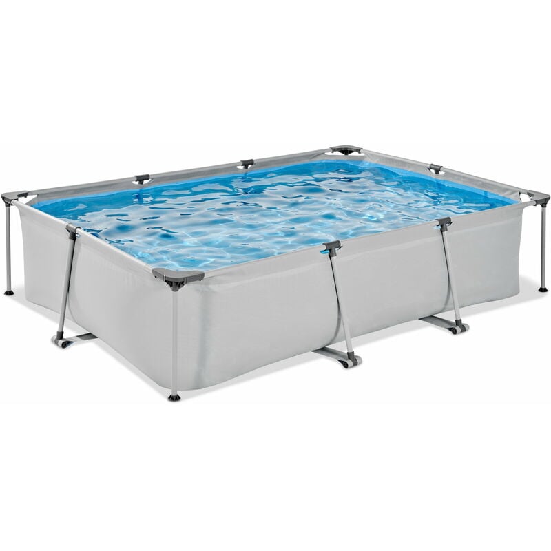 Piscine EXIT Soft Grey 300x200x65cm avec pompe filtrante - gris