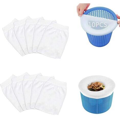 Piscine Filtre Skimmer,10 Pcs Chaussettes de Skimmer de Piscine,Pool Skimmer Socks,pour Attraper Les Feuilles d'arbre Piscine Protégez La Piscine Propre (10)-