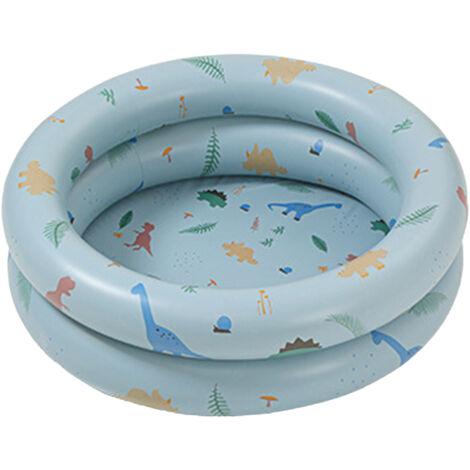 Piscine Gonflable Bébé Dinosaure Bleu, Style Rétro Mignon pour Famille, Piscine à Eau Épaisse